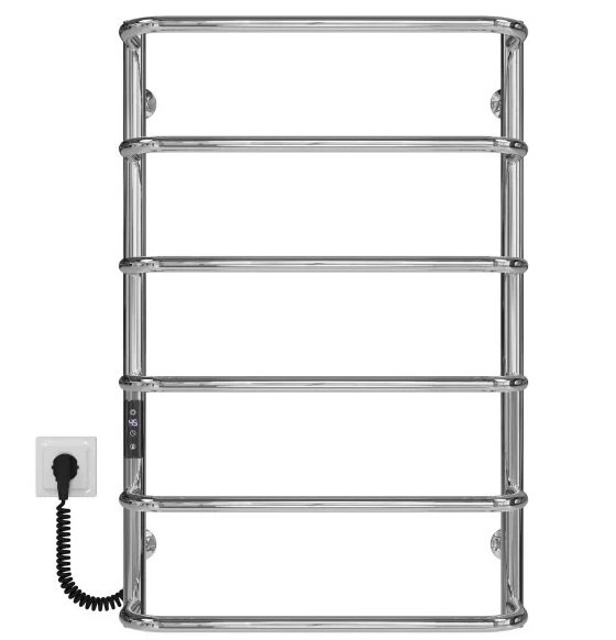 Электрический полотенцесушитель Deffi Стандарт П6 500х800 левое подключение JD03 хром C.SS.80.50.6.E.C.L.1