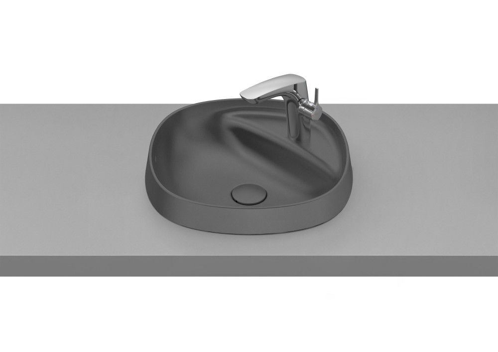 Раковина для ванної Roca Beyond 45х45 см Fineceramic® онікс A3270B7640