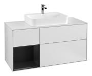 Тумба под раковину Villeroy & Boch Finion 120х50,1 см с подсветкой МДФ белый матовый лак/стекло белое матовое F411PDMT