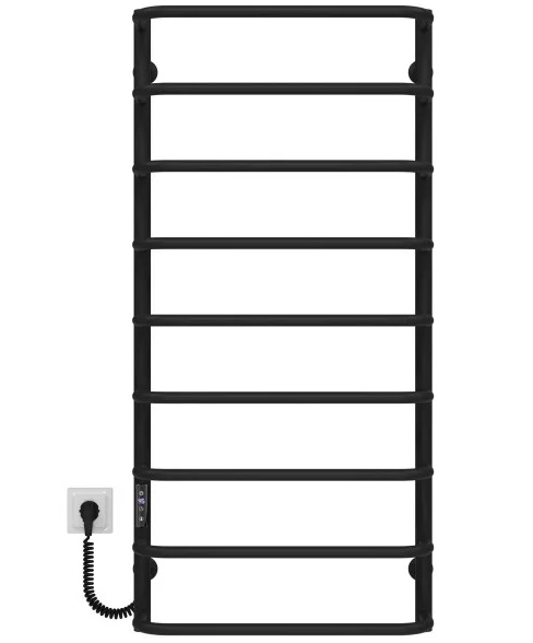 Электрический полотенцесушитель Deffi Стандарт П9 500х1100 левое подключение JD03 черный C.SS.110.50.9.E.B.L.1