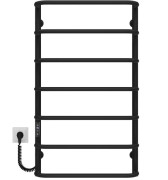 Електрична сушарка для рушників Deffi Стандарт П7 500х900 ліве підключення JD03 чорний C.SS.90.50.7.E.B.L.1