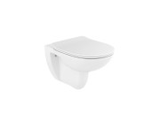 Підвісний унітаз Roca Debba Round Rimless 35,5х54 см з сидінням Slim сантехнічна кераміка білий A34H992000