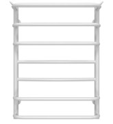 Полотенцесушитель водяной Deffi Юность П7 400х700 боковое левое подключение белый C.YU.70.40.7.W.B