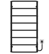 Електрична сушарка для рушників Deffi Стандарт П8 500х1000 праве підключення JD03 чорний C.SS.100.50.8.E.B.R.1