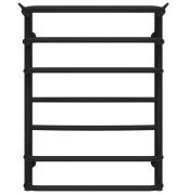 Полотенцесушитель водяной Deffi Юность П7 400х700 нижнее подключение черный C.YU.70.40.7.B.A