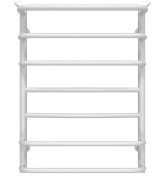 Полотенцесушитель водяной Deffi Юность П7 400х700 боковое левое подключение белый C.YU.70.40.7.W.B