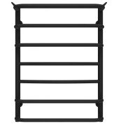 Полотенцесушитель водяной Deffi Юность П7 400х700 боковое левое подключение черный C.YU.70.40.7.B.B