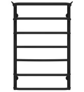 Полотенцесушитель водяной Deffi Юность П7 400х800 боковое левое подключение черный C.YU.80.40.7.B.B