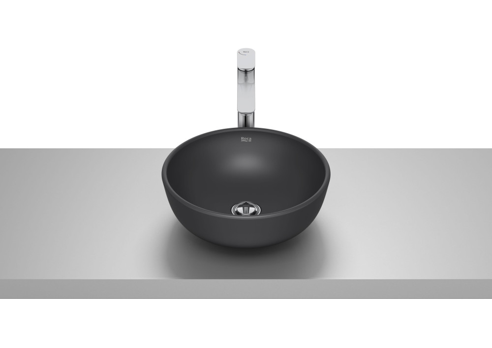 Раковина для ванної Roca Optica ⌀35 см сантехнічна кераміка чорний матовий A327C12080