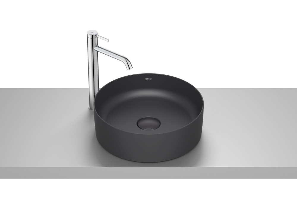 Раковина для ванной Roca Terra ⌀39 см Fineceramic® черный матовый A32787N080