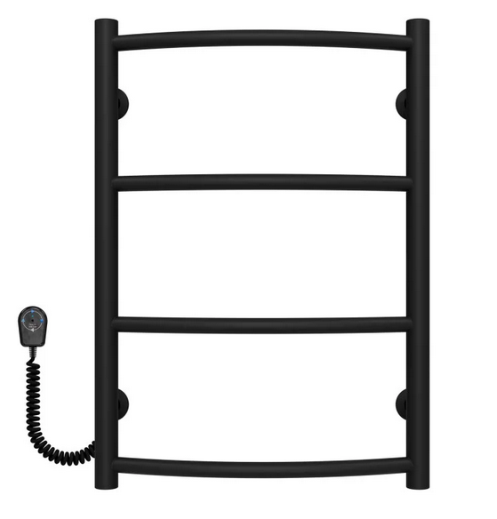 Электрический полотенцесушитель Deffi Классик П4 400х600 левое подключение черный C.DK.60.40.4.E.B.L.5