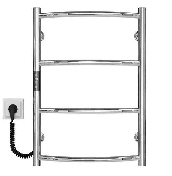 Электрический полотенцесушитель Deffi Классик П4 400х600 левое подключение JD03 хром C.DK.60.40.4.E.C.L.1