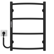 Электрический полотенцесушитель Deffi Классик П4 400х600 левое подключение JD03 черный C.DK.60.40.4.E.B.L.1