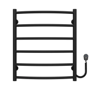 Электрический полотенцесушитель Deffi Классик П6 500х600 правое подключение черный C.DK.60.50.6.E.B.R.5