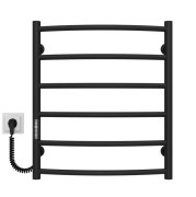Электрический полотенцесушитель Deffi Классик П6 500х600 левое подключение JD03 черный C.DK.60.50.6.E.B.L.1