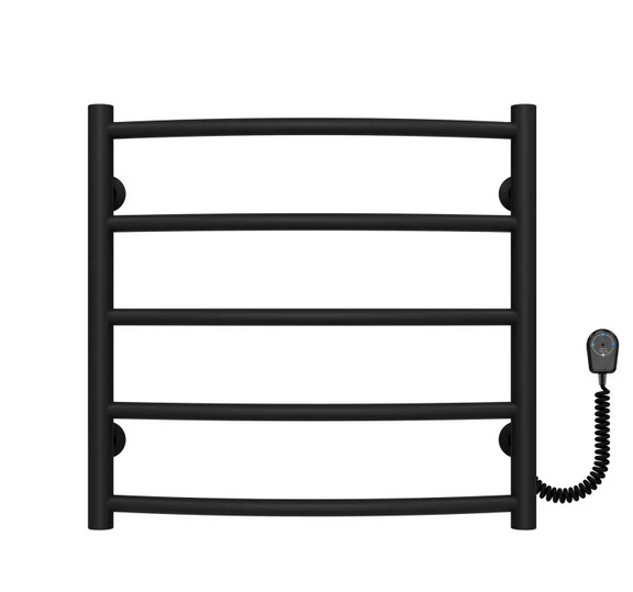 Електросушарка для рушників Deffi Класик П5 500х500 праве підключення чорний C.DK.50.50.5.E.B.R.5