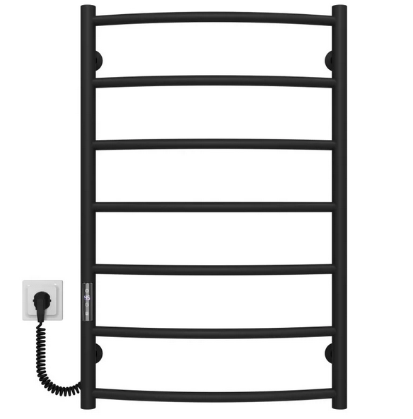 Электрический полотенцесушитель Deffi Классик П7 500х800 левое подключение JD03 черный C.DK.80.50.7.E.B.L.1