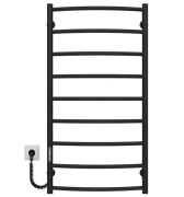 Электрический полотенцесушитель Deffi Классик П9 500х1000 левое подключение JD03 черный C.DK.100.50.9.E.B.L.1