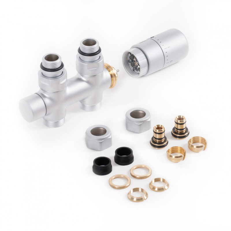 Комплект термостатический Теrma интегрированный прямой ось 50 CYLINDER левый латунь сатин WRZT5G3-ST