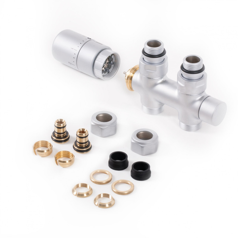 Комплект термостатический Теrma интегрированный прямой ось 50 CYLINDER правый латунь сатин WRZT5G4-ST