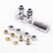 Комплект Теrma интегрированный запорный прямой латунь сатин WRZOSSC2-ST