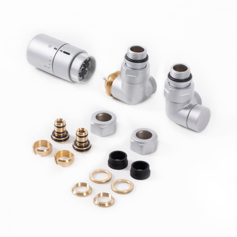 Комплект термостатический Теrma трехосный правый латунь сатин WRZTCG9-ST