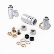 Комплект термостатичний Теrma трьохосьовий з інтегрованим трійником правий латунь сатин WRZTCG5-ST