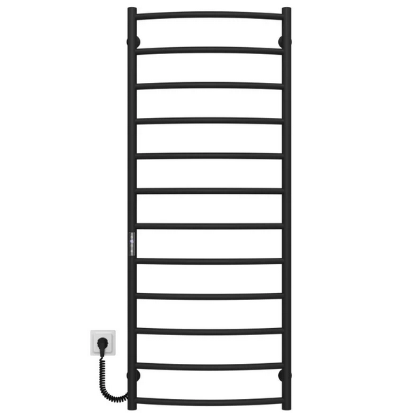 Электрический полотенцесушитель Deffi Классик П12 500х1300 левое подключение JD03 черный C.DK.130.50.12.E.B.L.1