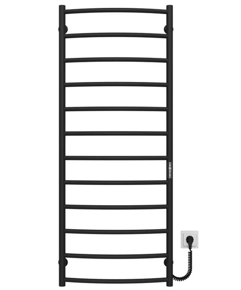 Электрический полотенцесушитель Deffi Классик П12 500х1300 правое подключение JD03 черный C.DK.130.50.12.E.B.R.1