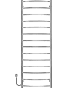 Електрична сушарка для рушників Deffi Класик П14 500х1500 ліве підключення хром C.DK.150.50.14.E.C.L.5