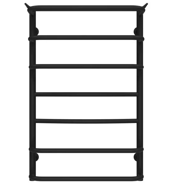 Полотенцесушитель водяной Deffi Юность П7 500х800 боковое левое подключение черный C.YU.80.50.7.B.B