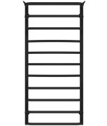 Полотенцесушитель водяной Deffi Юность П11 500х1100 боковое левое подключение черный C.YU.110.50.11.B.B