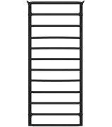 Полотенцесушитель водяной Deffi Юность П12 500х1200 боковое левое подключение черный C.YU.120.50.12.B.B