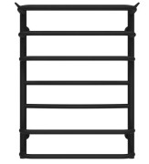 Полотенцесушитель водяной Deffi Юность П7 500х700 боковое правое подключение черный C.YU.70.50.7.B.C