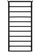 Сушка для рушників водяна Deffi Юність П11 500х1100 нижнє підключення чорний C.YU.110.50.11.B.A