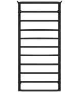 Полотенцесушитель водяной Deffi Юность П11 500х1100 боковое левое подключение черный C.YU.110.50.11.B.B