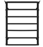 Полотенцесушитель водяной Deffi Юность П7 500х700 боковое левое подключение черный C.YU.70.50.7.B.B