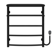 Электрический полотенцесушитель Deffi Отель П5 400х600 правое подключение черный C.OD.60.40.5.E.B.R.5