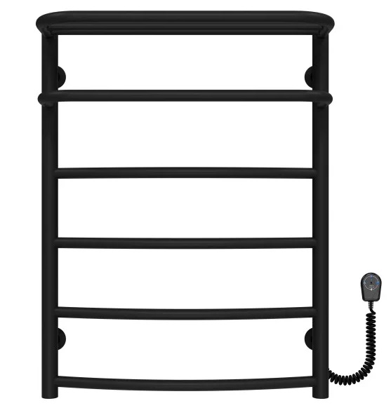 Электрический полотенцесушитель Deffi Отель П6 400х700 правое подключение черный C.OD.70.40.6.E.B.R.5