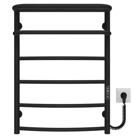Электрический полотенцесушитель Deffi Отель П6 400х700 правое подключение JD03 черный C.OD.70.40.6.E.B.R.1