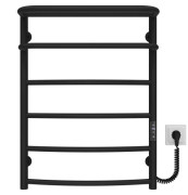 Електрична сушарка для рушників Deffi Готель П6 400х700 праве підключення JD03 чорний C.OD.70.40.6.E.B.R.1