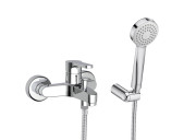 Змішувач для ванної кімнати Roca Arola одноважільний з душовим набором хром A5A0A6AC0K