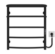 Электрический полотенцесушитель Deffi Отель П5 400х600 правое подключение JD03 черный C.OD.60.40.5.E.B.R.1