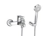 Смеситель для ванной Roca Arola однорычажный с душевым набором хром A5A0A6AC0K
