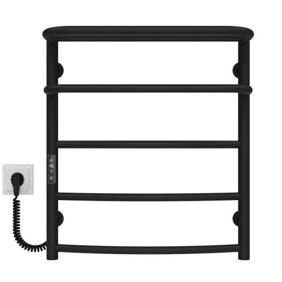 Электрический полотенцесушитель Deffi Отель П5 500х600 левое подключение JD03 черный C.OD.60.50.5.E.B.L.1