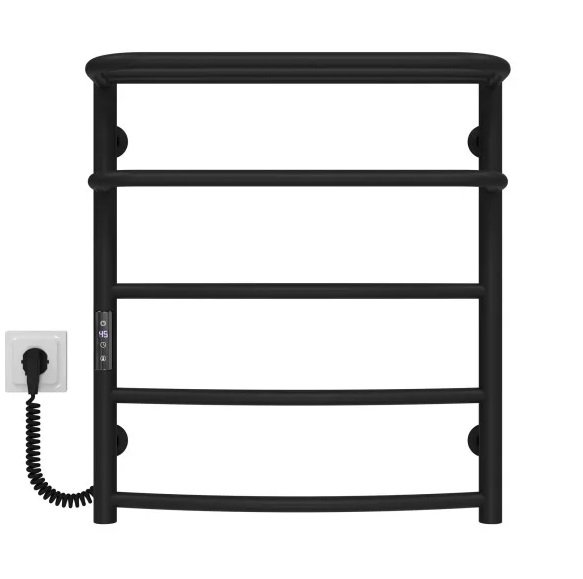 Электрический полотенцесушитель Deffi Отель П5 400х600 левое подключение JD03 черный C.OD.60.40.5.E.B.L.1