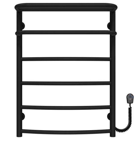 Електрична сушарка для рушників Deffi Готель П6 500х700 праве підключення чорний C.OD.70.50.6.E.B.R.5