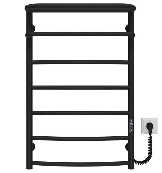 Электрический полотенцесушитель Deffi Отель П7 500х800 правое подключение JD03 черный C.OD.80.50.7.E.B.R.1