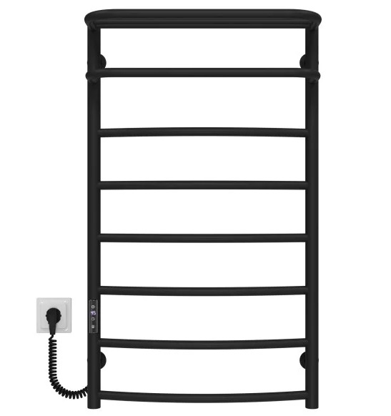 Электрический полотенцесушитель Deffi Отель П8 500х900 левое подключение JD03 черный C.OD.90.50.8.E.B.L.1