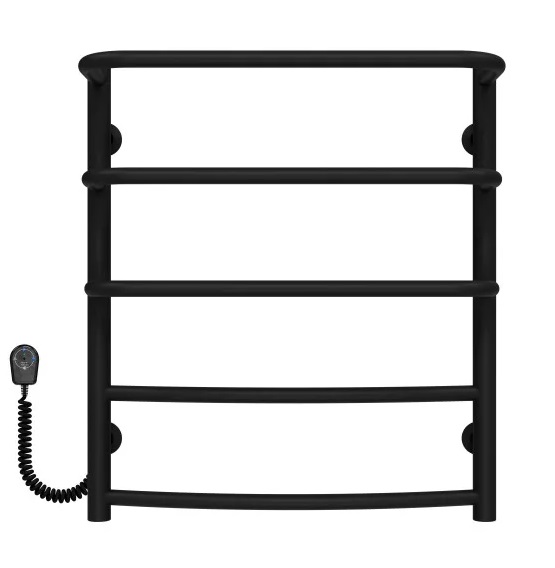 Электрический полотенцесушитель Deffi Каскад Дуга П5 400х600 левое подключение черный C.KD.60.40.5.E.B.L.5